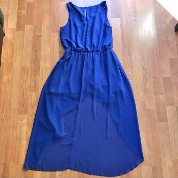 L'ATISTE | High-Low Royal Blue Flowy Dress Size Large - Picture 10 of 11